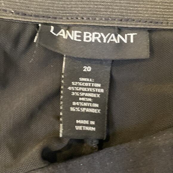 Lane Bryant The Laney Wide Leg Crop Pant 3 Button Detail Detail EUC Sz 20 Cotton - Picture 7 of 15